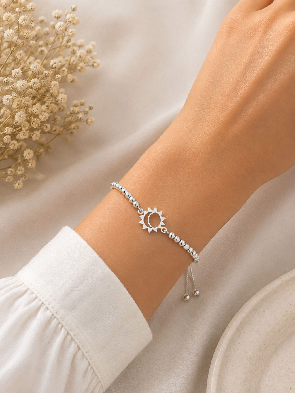 Pulsera Regulable Sol y Luna