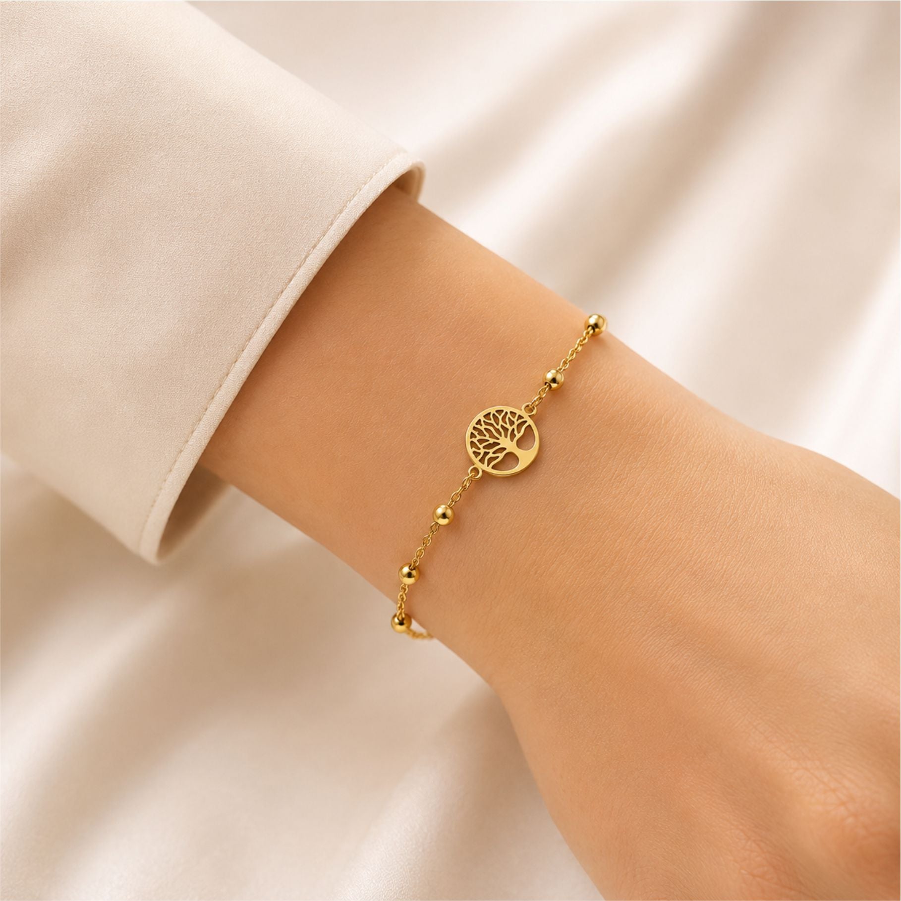 Pulsera Árbol de Vida Oro 18K