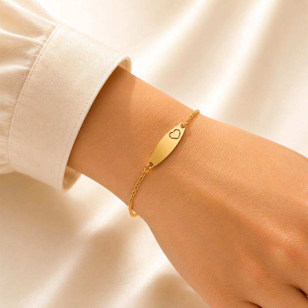 Pulsera Esclava Corazón Oro 18K