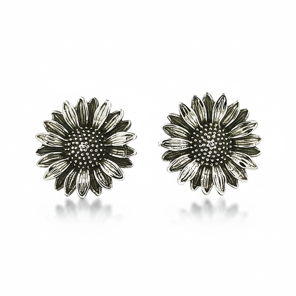 Arete Girasol Ebano