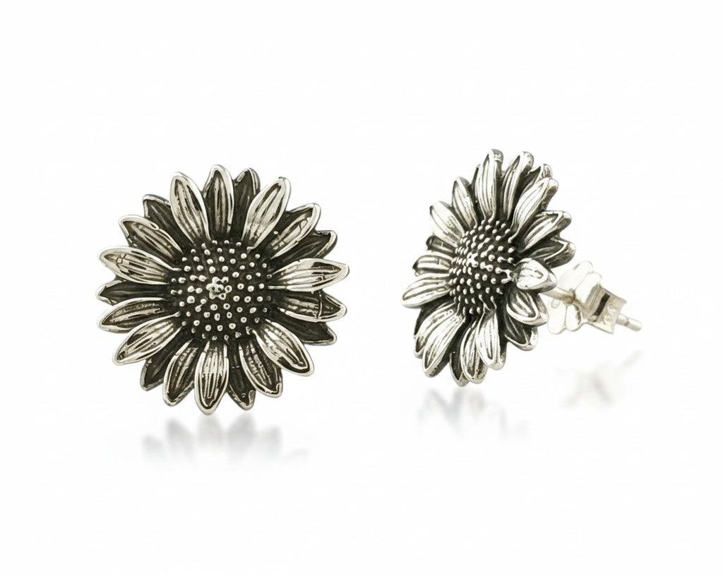 Arete Girasol Ebano