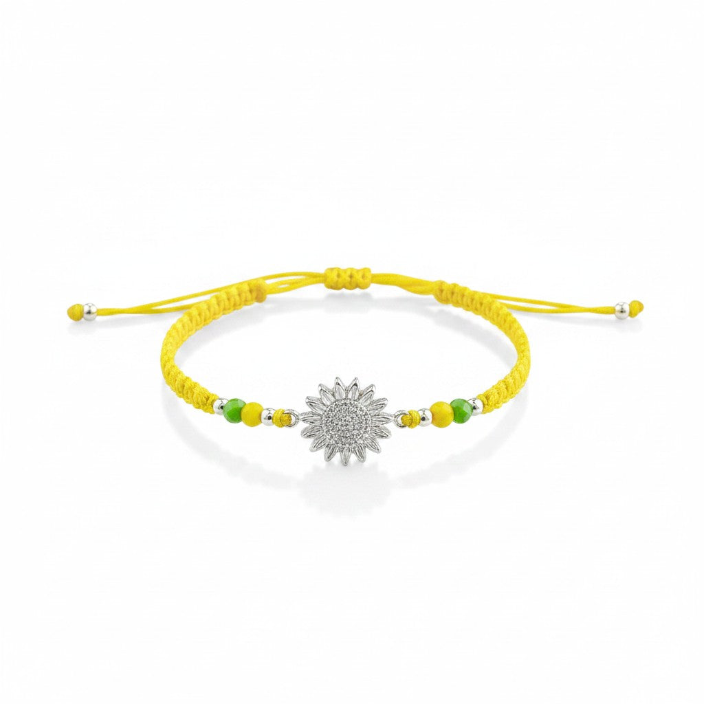 Pulsera Tejida Girasol