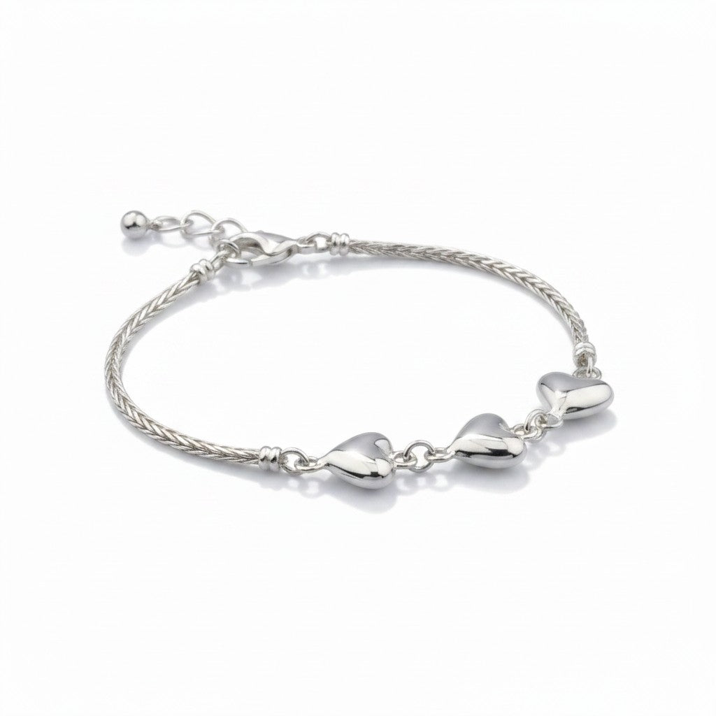 Pulsera de Damas 3 Corazones